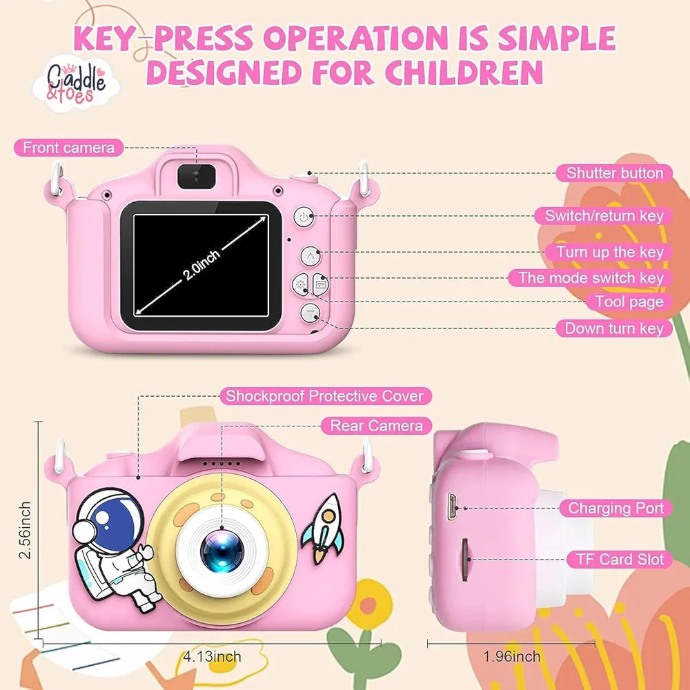 Astronaut pink Kids Digital Camera