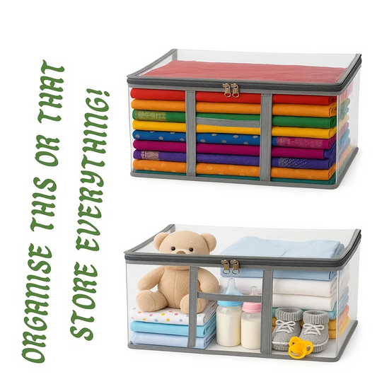 Transparent Clothes Cover Organizer (Pack of 2)