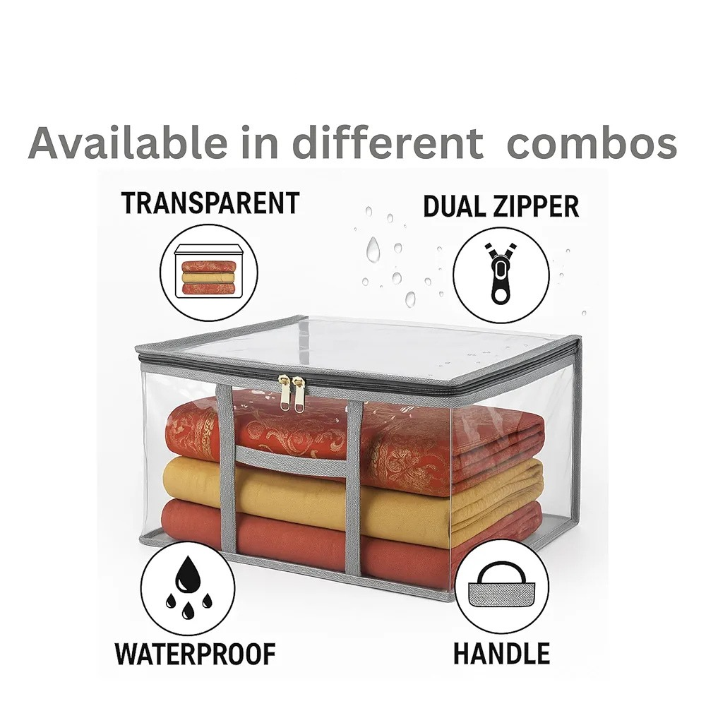 Transparent Clothes Cover Organizer (Pack of 4)
