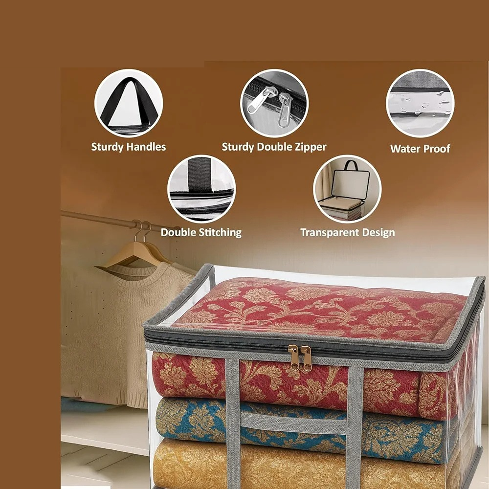 Transparent Clothes Cover Organizer (Pack of 4)