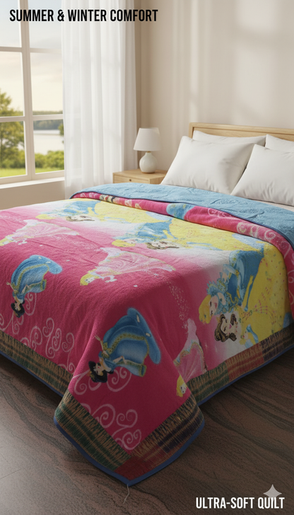 Magic Princess Ultra-Soft Kids Blanket – Cozy for Winter & Summer | Double Bed Quilt