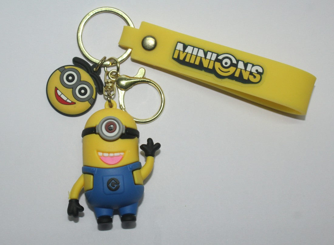 Cute Minion Character Keychain with Yellow Strap – Kids Friendly