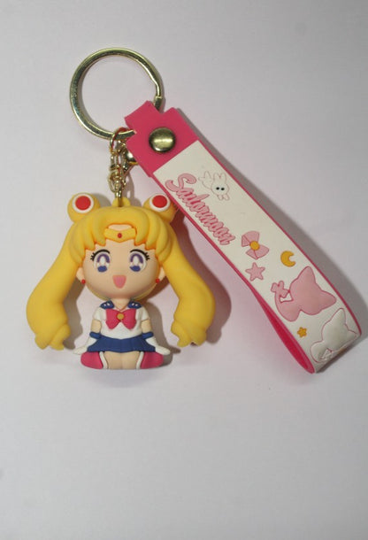 Cute Magical Girl Keychain with Colorful Strap – Kids’ Favorite Bag Charm