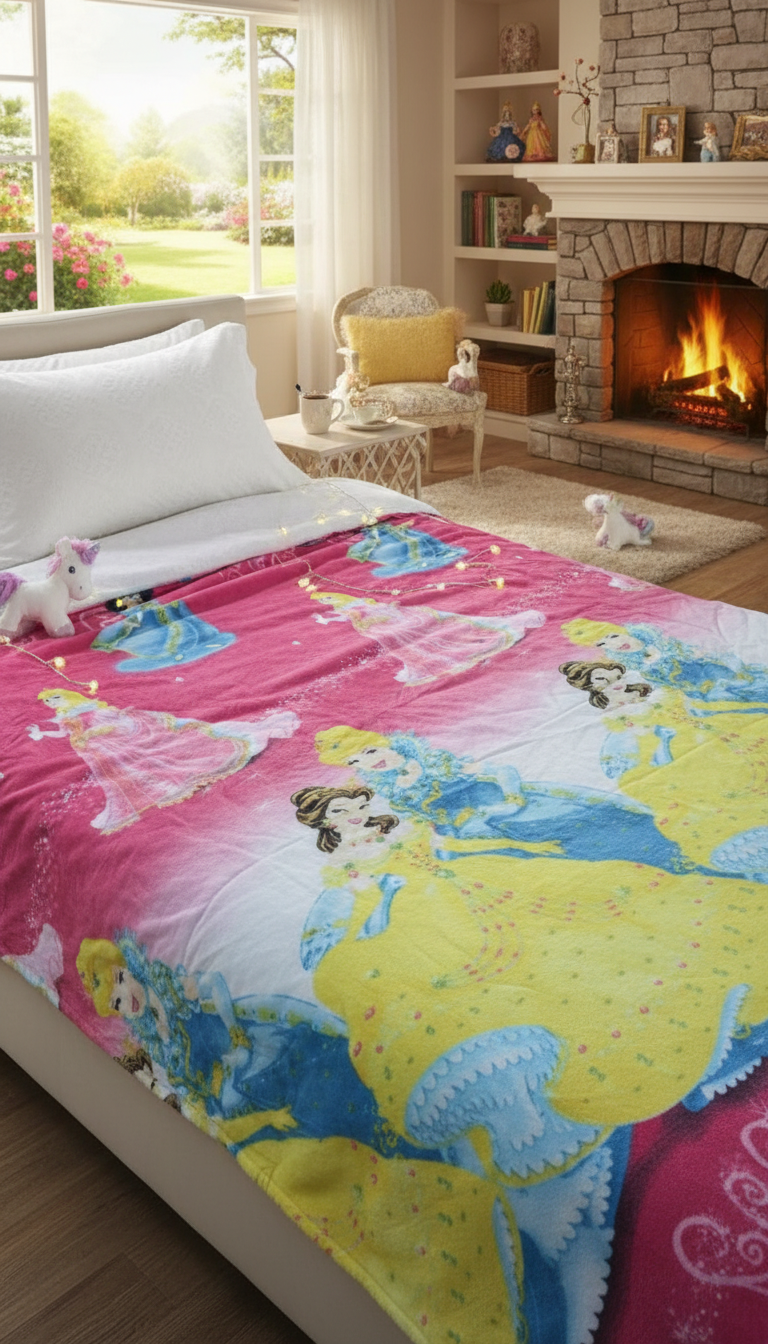 Magic Princess Ultra-Soft Kids Blanket – Cozy for Winter & Summer | Double Bed Quilt