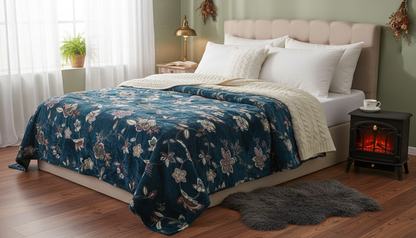 Premium Ultra-Soft Floral Blanket – Cozy Warm Comfort for Kids & Adults (All-Season Use)